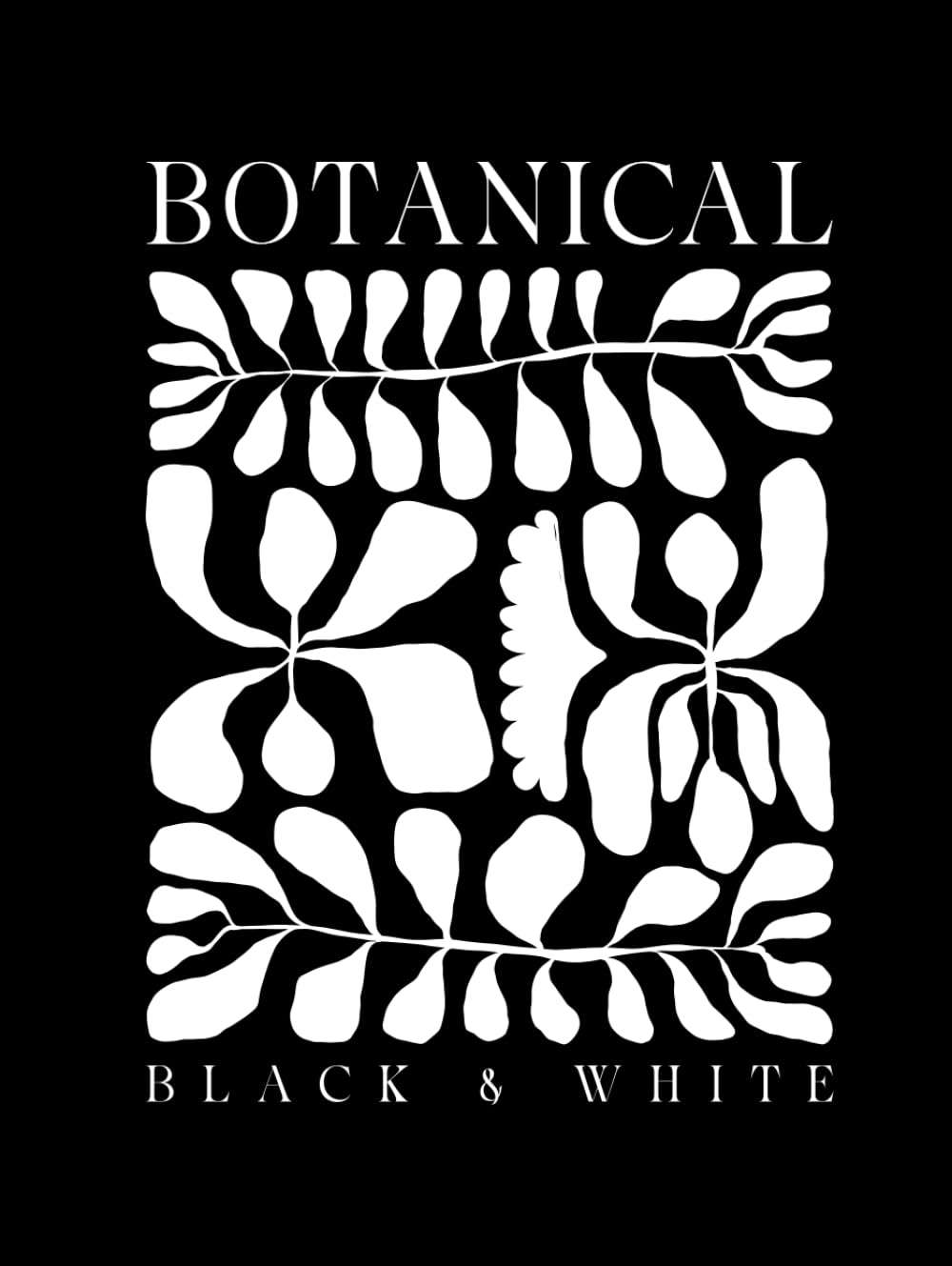 Livre d'affichage botanique abstrait pour table basse