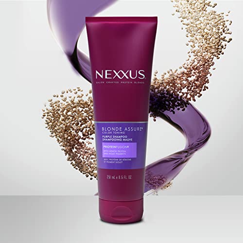 Nexxus Blonde Assure Purple Shampoo, For Blonde Hair Color Care Shampoo, Keratin Protein 8.5 Oz #TOP5