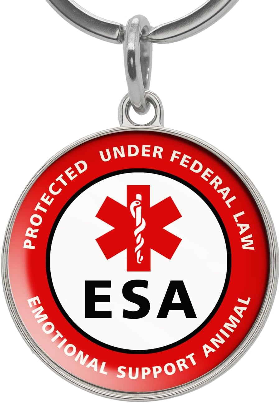 Custom Engraved Service Dog & ESA ID Tag - Medical Alert, Emotional Support Animal, Access Granted - Durable Metal Tag - Image 1 of 6