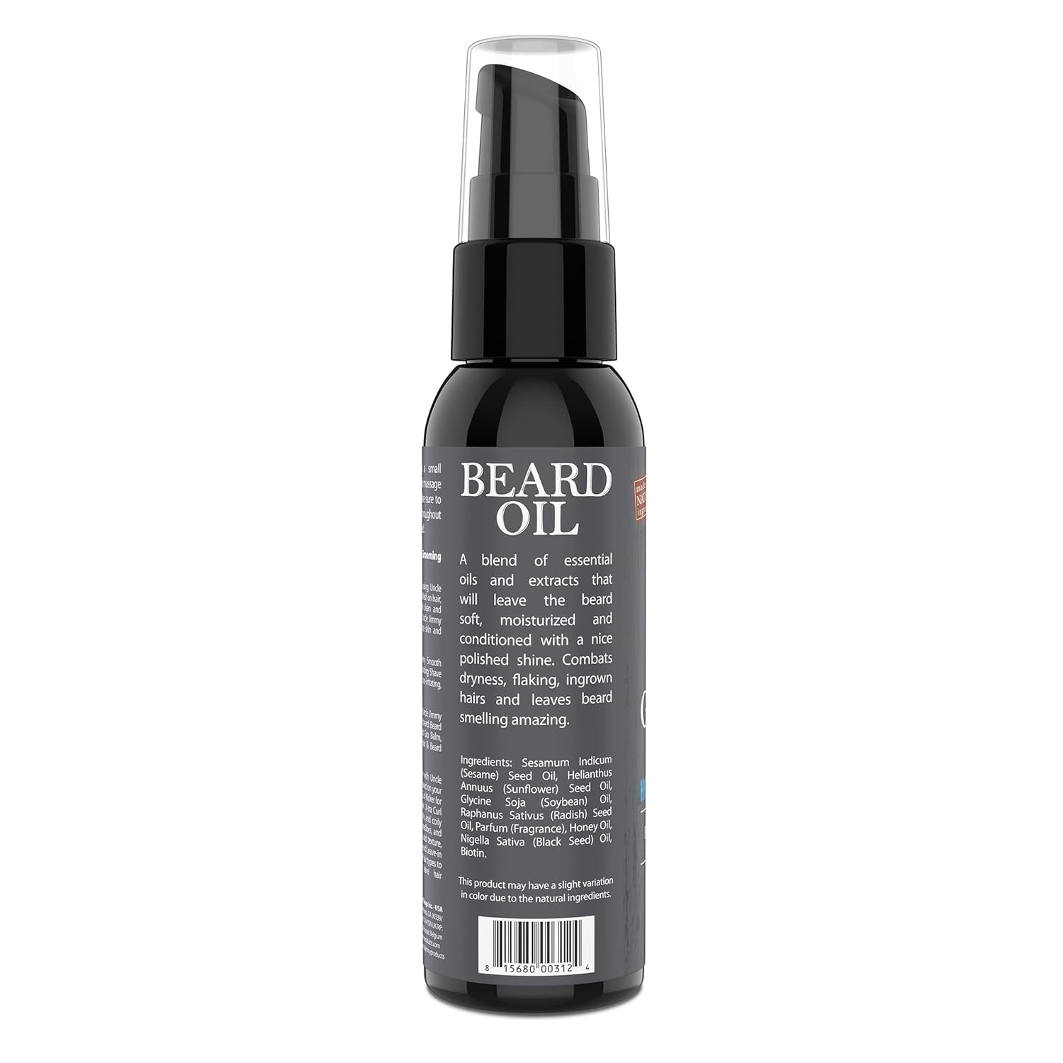Uncle Jimmy Beard Growth Oil with Biotin | Natural Beard Care for Thicker, Fuller Healthier Beard | Men's Facial Hair Treatment for Grooming | Increases Thickness and Volume 2 Fl Oz - Image 7