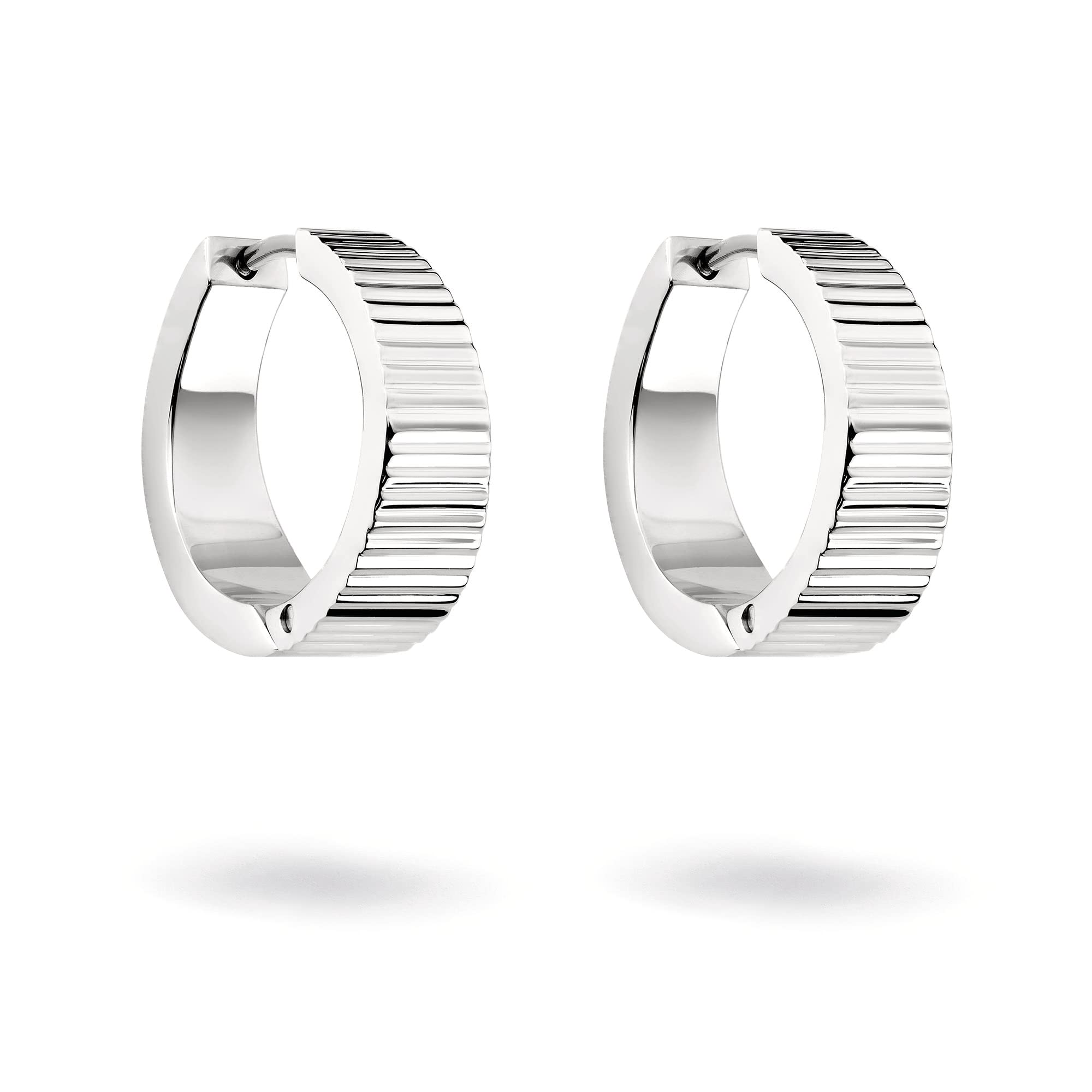 LIEBESKIND BERLIN Damen Creolen aus Edelstahl - Verschiedene moderne Designs & Größen in Silber, Gold, Roségold und Schwarz erhältlich – modern & alltagstauglich