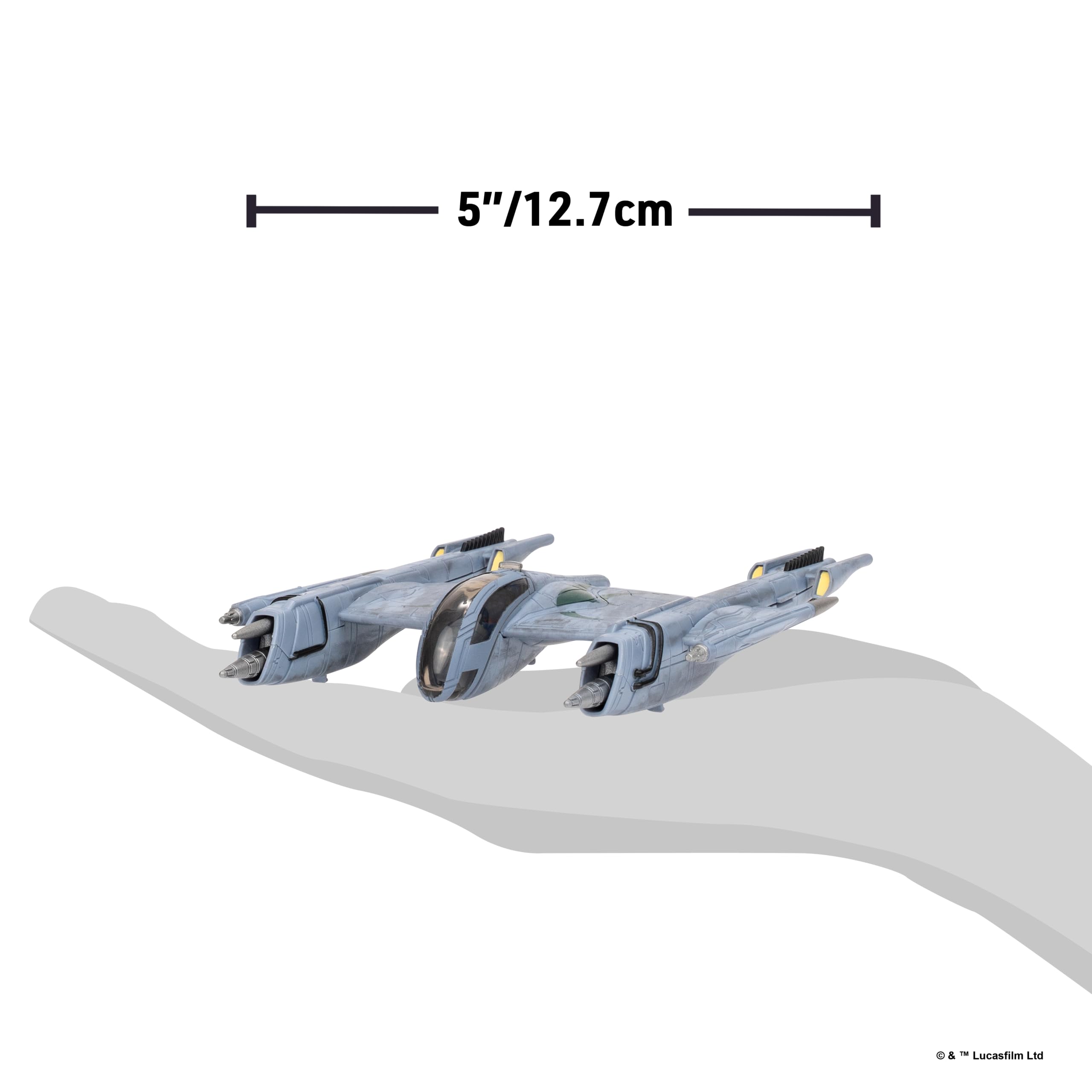 Star Wars Micro Galaxy Squadron Magnaguard Starfighter - Vehículo de 5 pulgadas con accesorio de microfigura de 1 pulgada