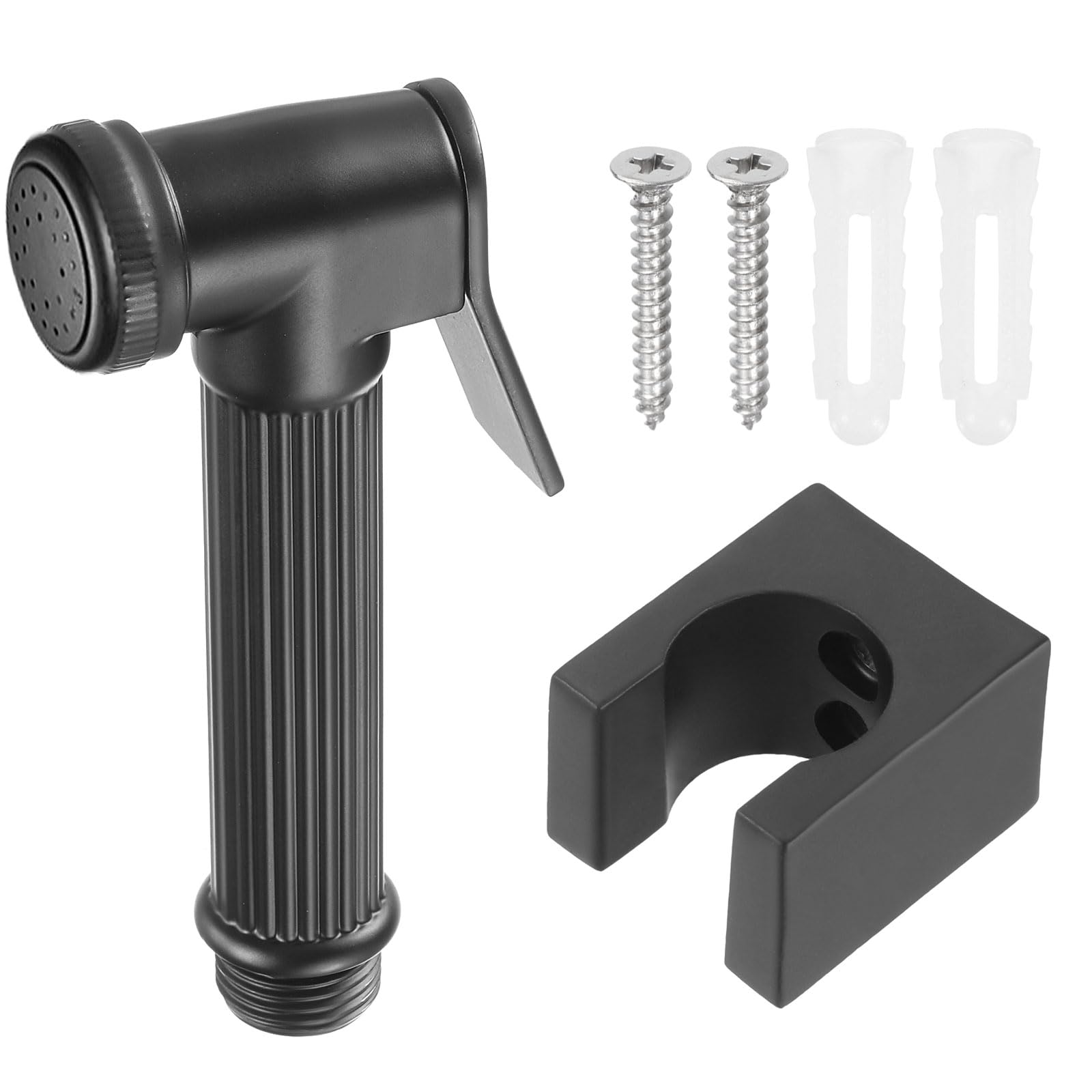uxcell Handheld Bidet Sprayer Metal Black Adjustable Water Pressure Control Ergonomic Design Wide Application