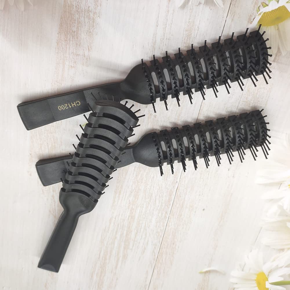 Haarbürste für Haare, schnell föhnend, antistatisch, entwirrend, Kamm für lange, kurze, nasse, lockige, glatte Männer, Frauen, 3 Stück (schwarz)