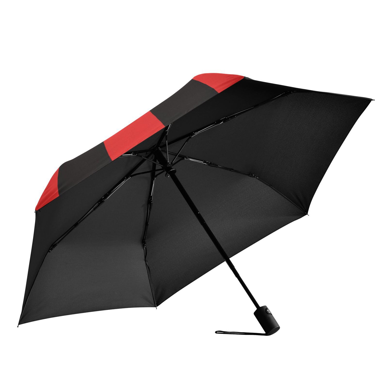 EtherSpher Light Red and Black Checkered Pattern umbrella with case 39 Inch Heavy Duty auto open close Golf Umbrellas for travel and golf Outdoor Defence Accessories paraguas para