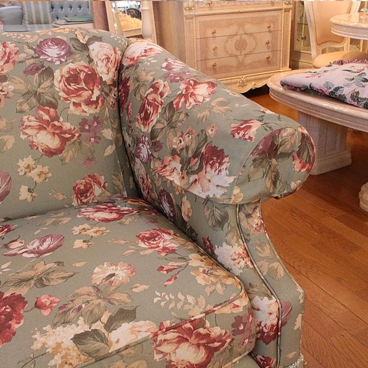 花柄のソファ ジェニファーテイラー グリーン 2人掛け 緑 可愛い家具 花柄のソファ ジェニファーテイラー グリーン 2人掛け 緑 可愛い家具