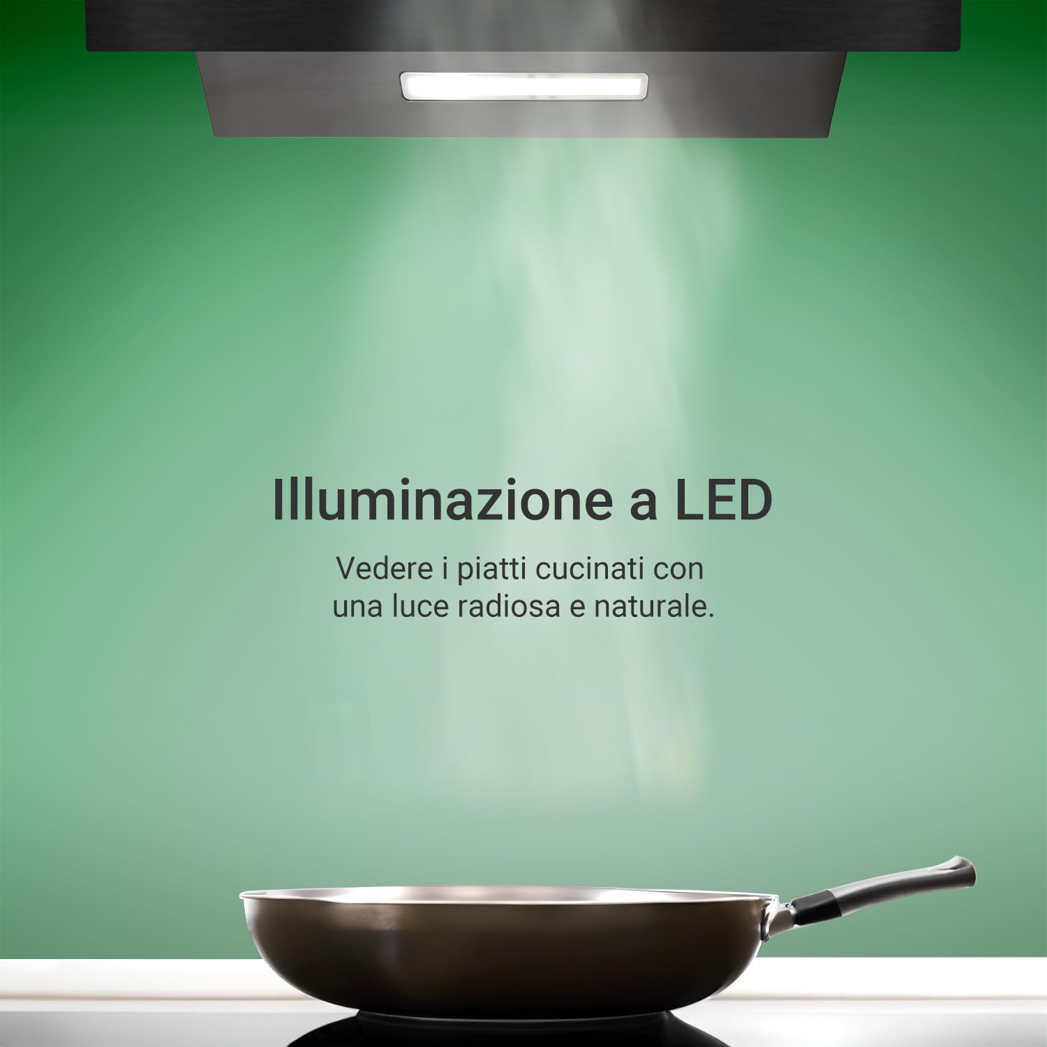 KKT KOLBE | Cappa aspirante 60 cm | Nero | Aria di scarico e aria di ricircolo | Senza testa | Acciaio inox | Inclinata | Funzionamento a pulsante | VTH6004S