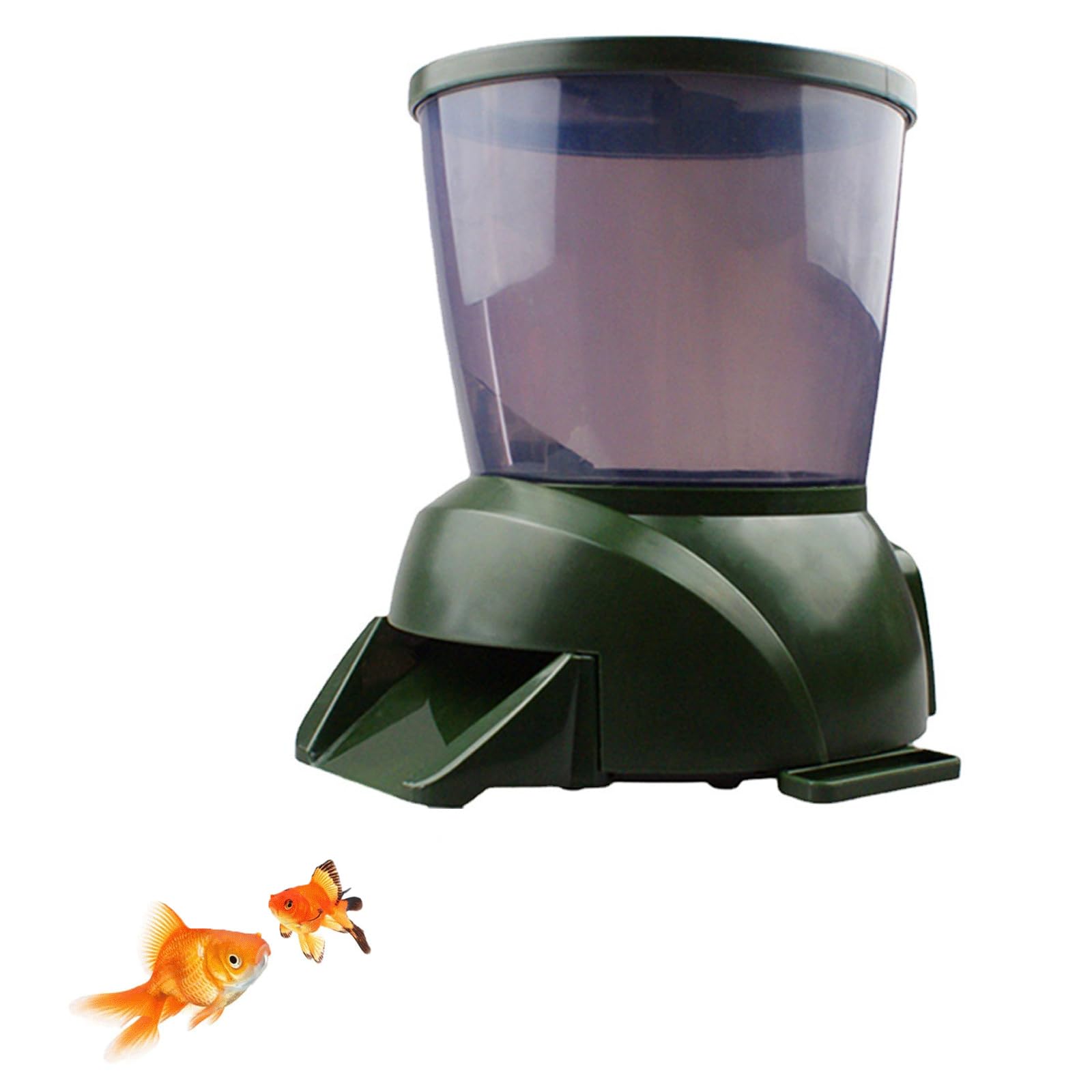Alimentatore Automatico per Pesci da 4,5 Litri Display LCD Alimentato A Batteria Distributore Automatico di Mangime per Pesci da Laghetto per Acquario di Pesci