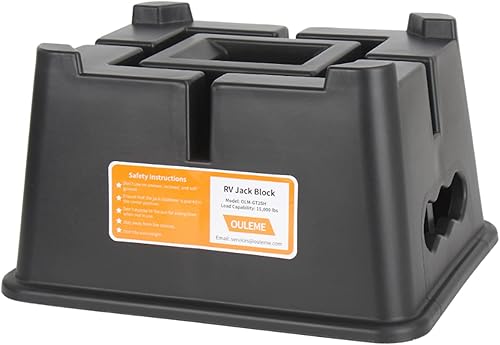 OULEME Bloque de gato de remolque resistente, para caravana, caravana, remolque de viaje, quinta rueda, se adapta a poste de lengüetaruedas, placa