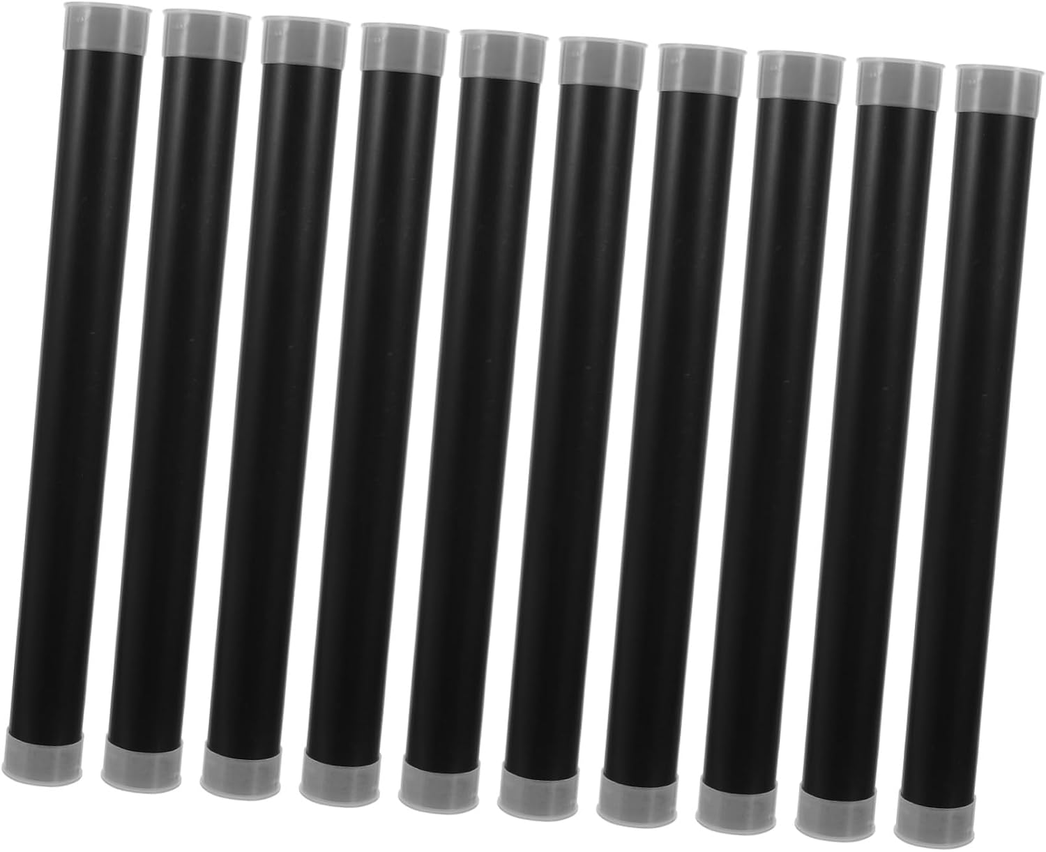 Black Plastic Mailing Tubes with Caps, 10pcs Portable Storage Xmas