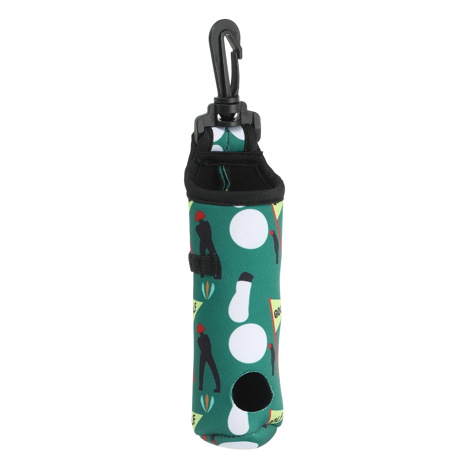 PATIKIL Golf Ball Carry Bag, Golf Tee Holder Pouch Portable Neoprene Golf Ball Holder with Clip for Men and Women Dark Green