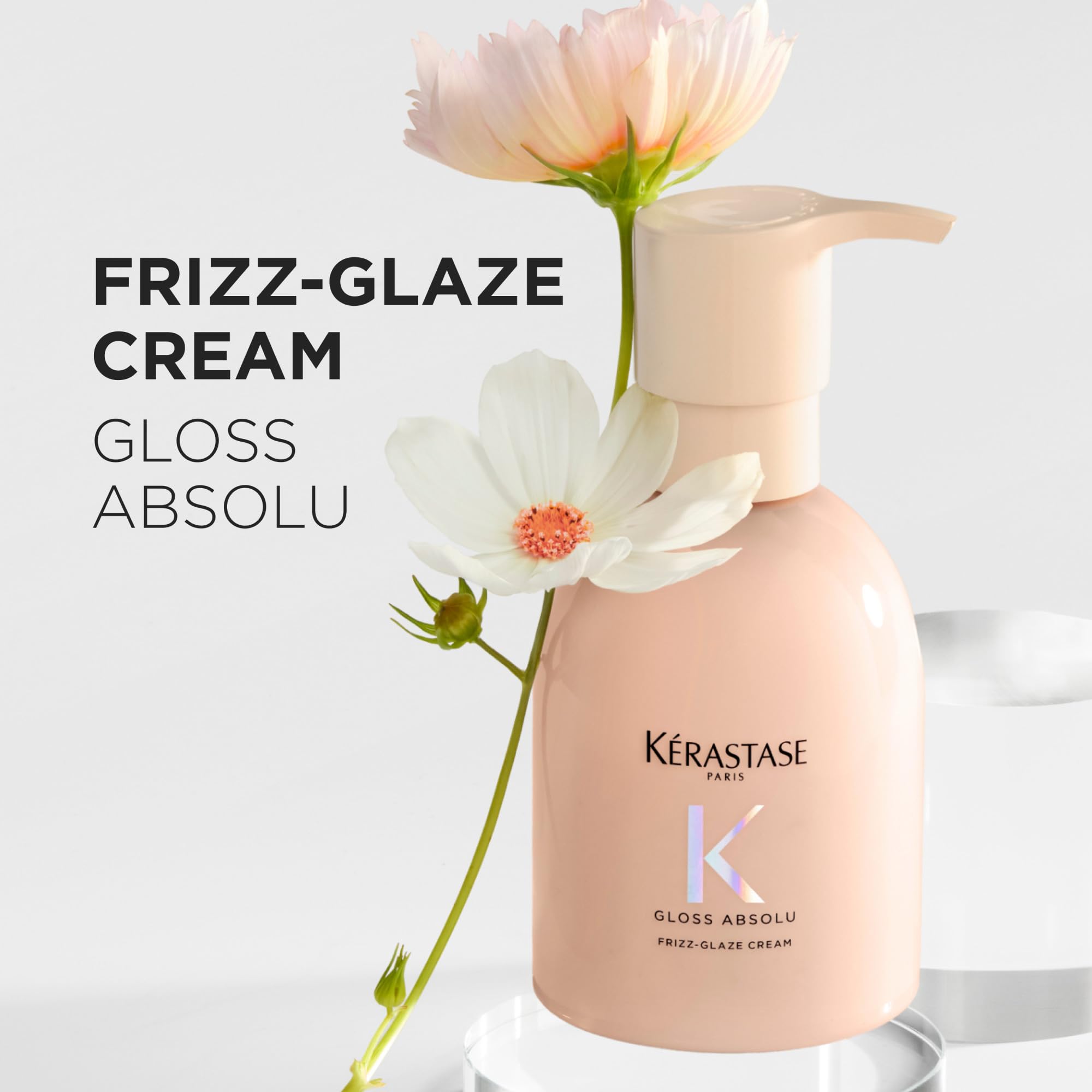 Kérastase, Gloss Absolu, Crema Idratante per Capelli Spessi e Tendenti al Crespo, Con Proteine della Soia, Glicerina, Olio di Ricino, Frizz Glaze Cream, 240ml