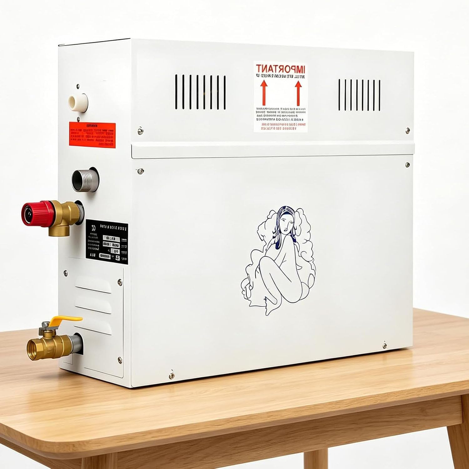 Bybodi 110V Versatile Steam Bath Generator Kit, 3Kw–18Kw Options, Digital Display Controller 95–131℉, Self-Cleaning Auto Drain, Suitable For Shower Enclosures, Spa Rooms, Or Turkish Baths -6Kw