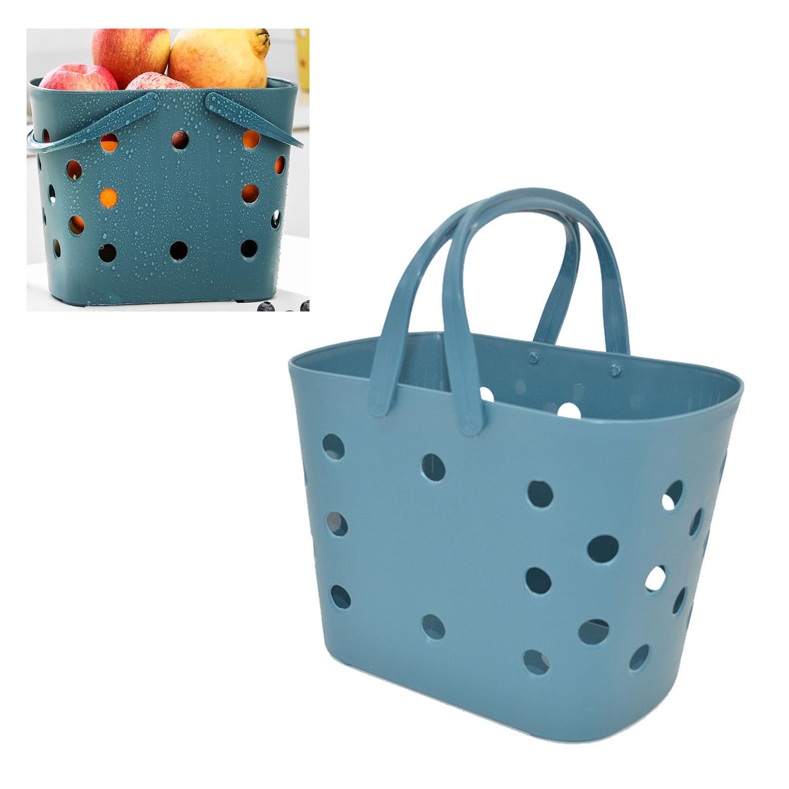 Plastic Storage Baskets with Handles Portable Shower Caddy Tote Plastic Storage Basket for Bathroom Pantry Kitchen College Dorm