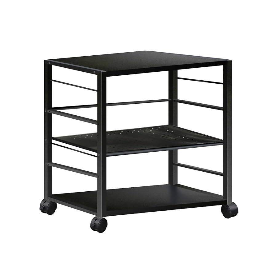 Amazon.co.jp: デスク サイドワゴン プリンター台 キャスター