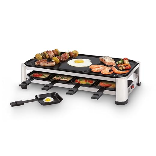 Fritel RG 2170 – Raclette (495 mm, 270 mm) Zwart, Chroom, Roestvrij staal