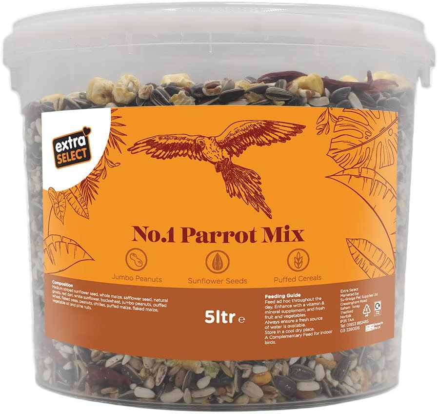 Extra Select Complete Dry No1 Parrot Feed Mix in Bucket, 5ltr