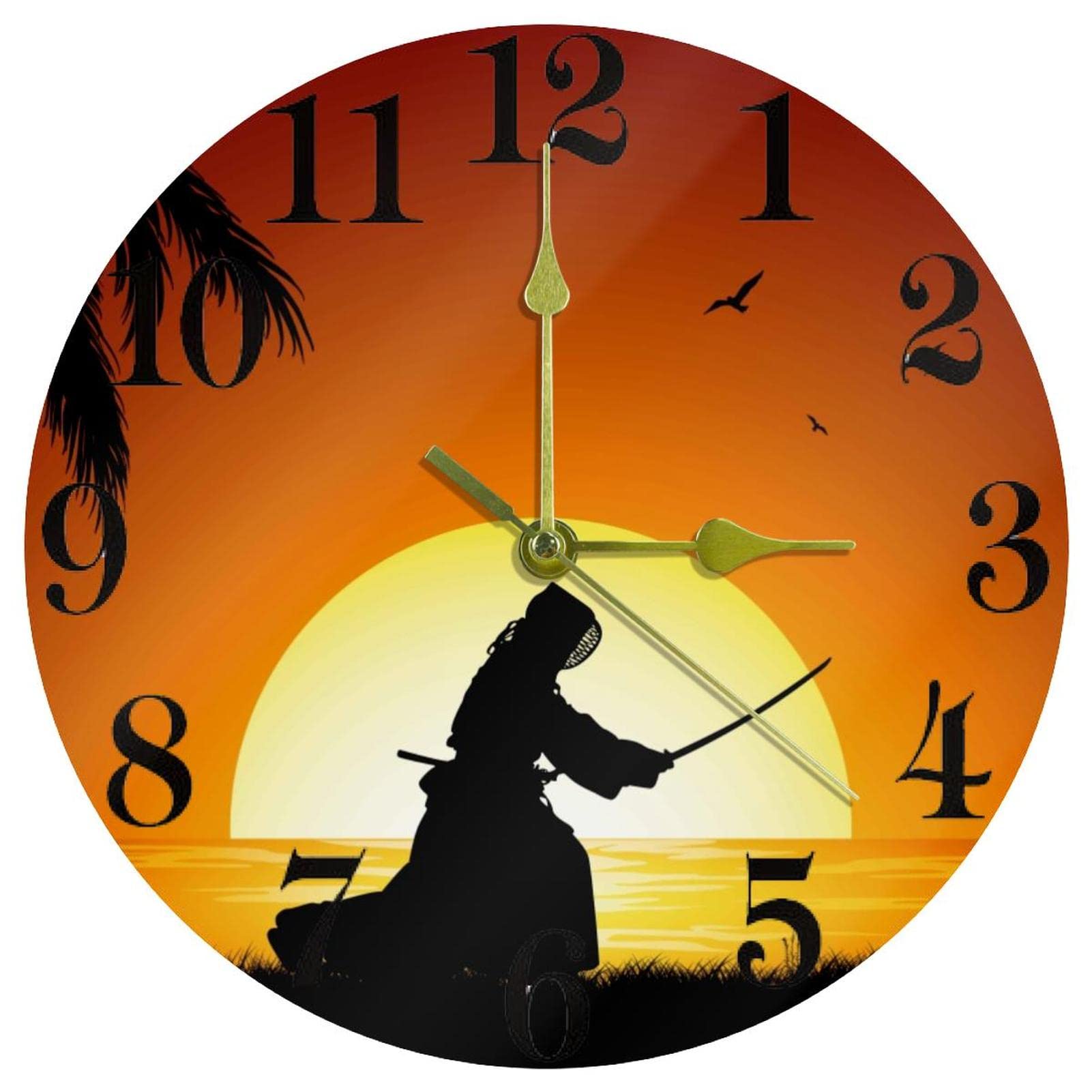 Horloge murale à quartz 25 cm Kendo Silhouette au design rond moderne