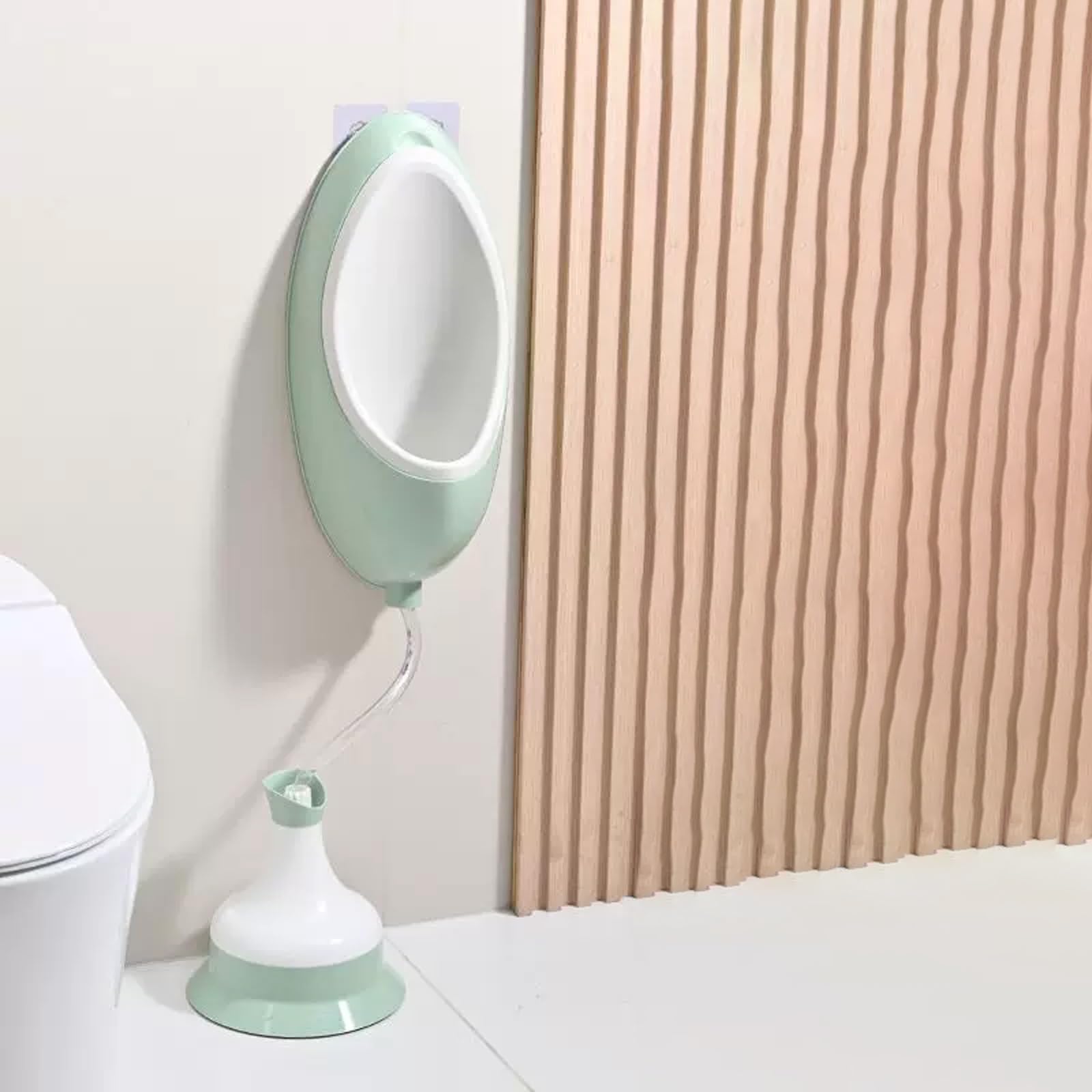 MESCXTY Outdoor Plastic Waterless Urinals With Drain Urine Diverter,Temporary Urinal Wall Mounted Hose,Waterless Hose,Simple For Men,for Home Bathrooms, Hotels(Green)