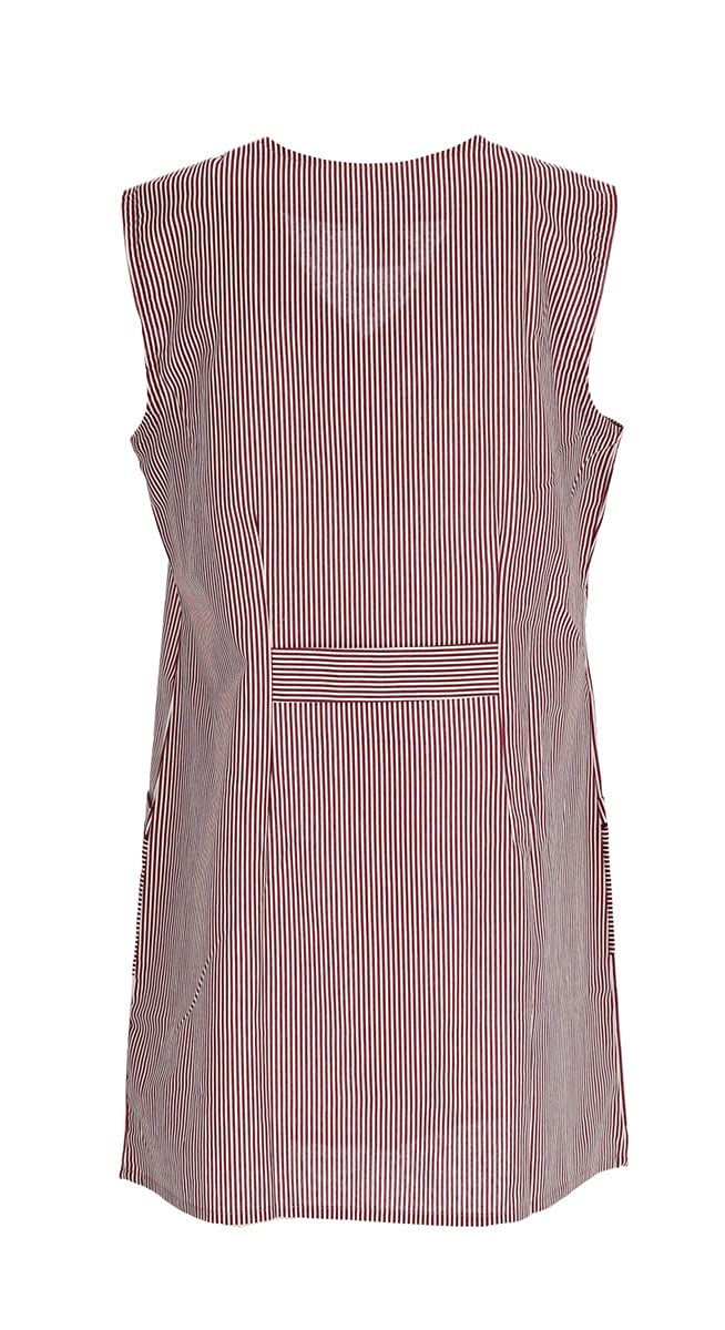 Tablier de cuisine en coton rayé 7/8 Kasack court sans bras
