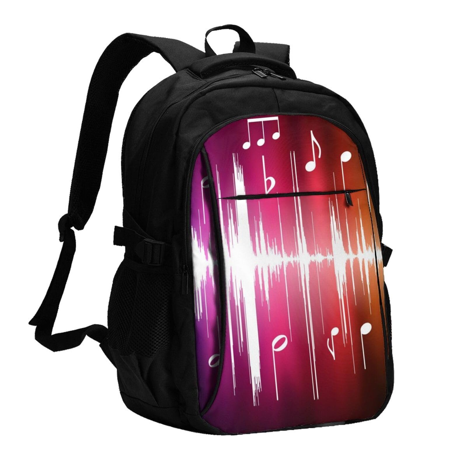 InOmak Musiknoten gedruckt, Reiserucksack, Freizeitrucksack, Schulrucksack, Laptop-Rucksack für Damen und Herren