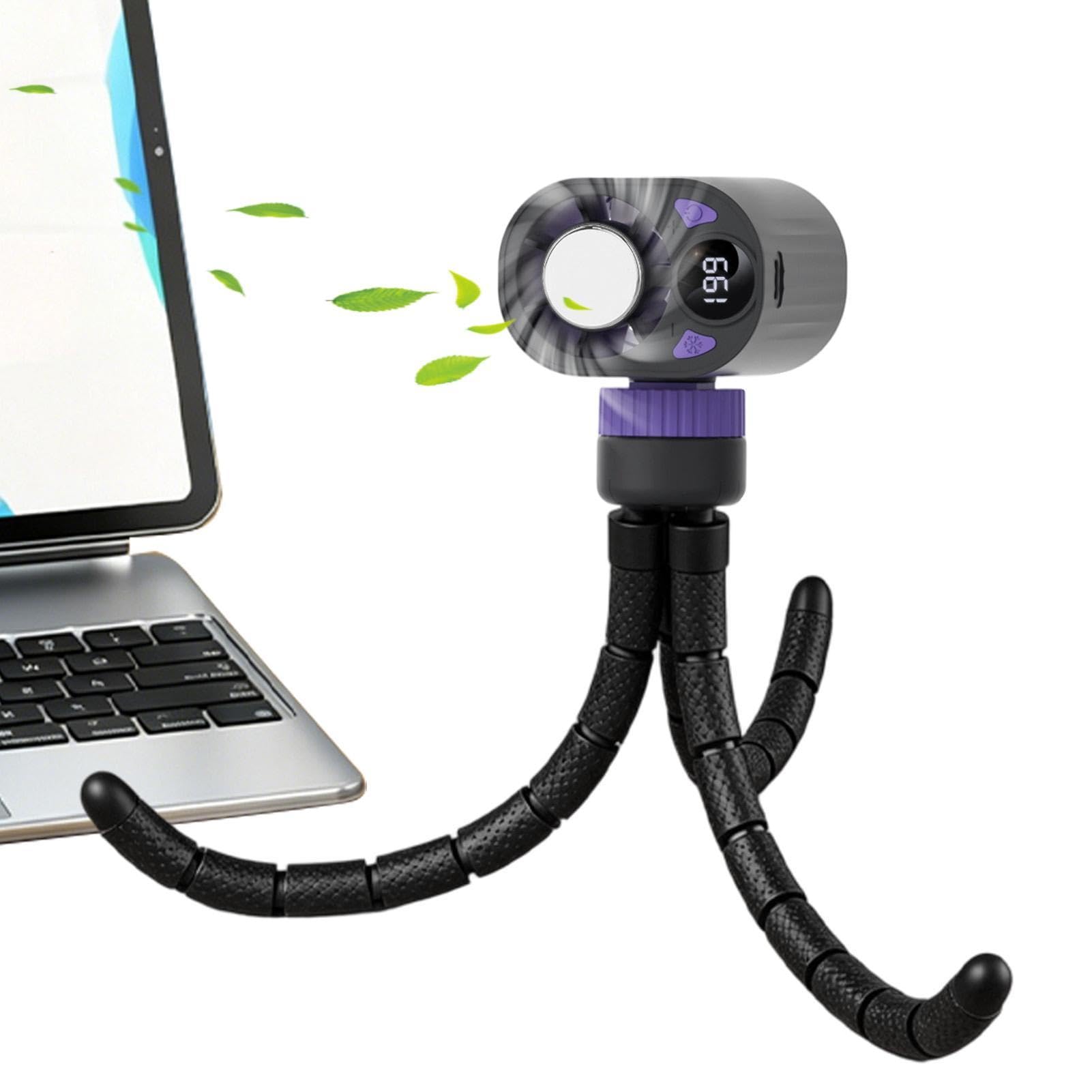 Ventilatore da viaggio per passeggino, batteria da 1800 mAh, 199 marce, montaggio flessibile, ventilatore personale portatile – per casa, ufficio, scuola, passeggini, sedie a rotelle, palestra, yoga