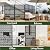 GDNVBRDS 72 Inch Metal Outdoor Privacy Screen Panel, Decorative Privacy Fence for Patio, Garden & Yard, Trash Can Fence Screen, Freestanding, Cross Pattern Black