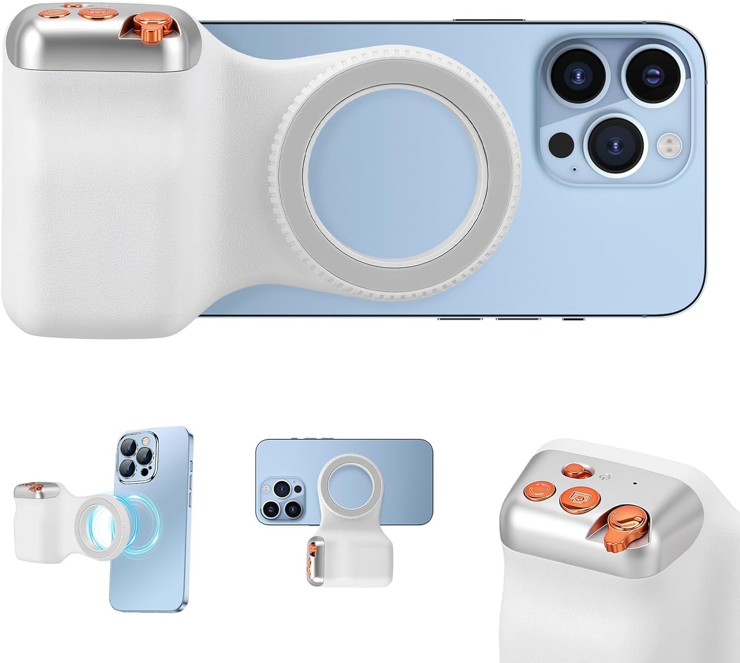 Magnetic Phone Camera Grip, Fun Shot Magnetic Camera Grip for iPhone & Android with Wireless Shutter Button, Creator Kit for TikTok/Selfies/Photography/Video-image-17