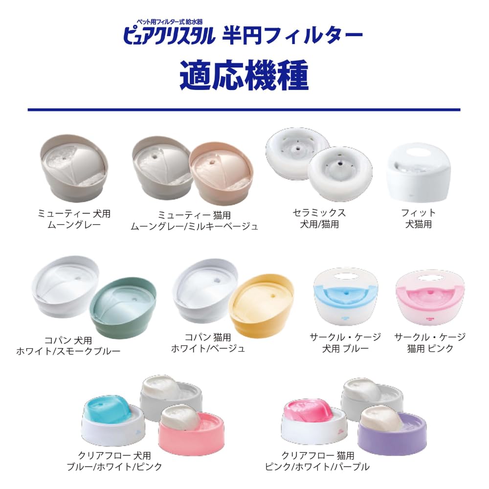 Amazon | ピュアクリスタル 軟水化フィルター eco 5個入 半円タイプ 猫