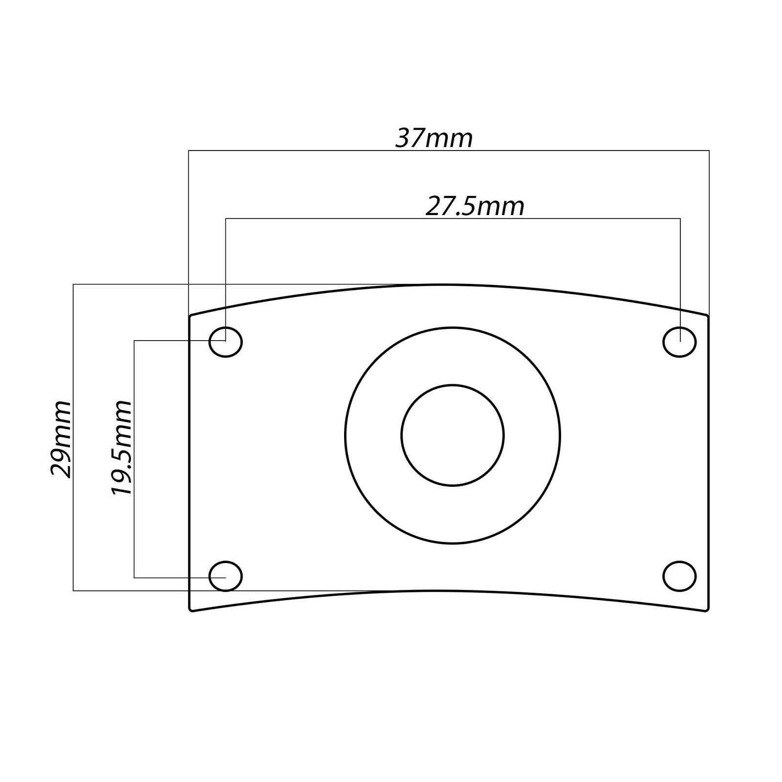RuiJOTWAT Electric guitar jack 1/4" 6.35mm electric bass square jack square connection hole black - Image 2