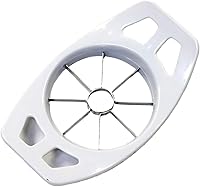Chef Craft Stainless Steel Apple Slicer Corer, 9-Inch White Handle - 8 Perfect Seed-Free Slices in One Easy Cut