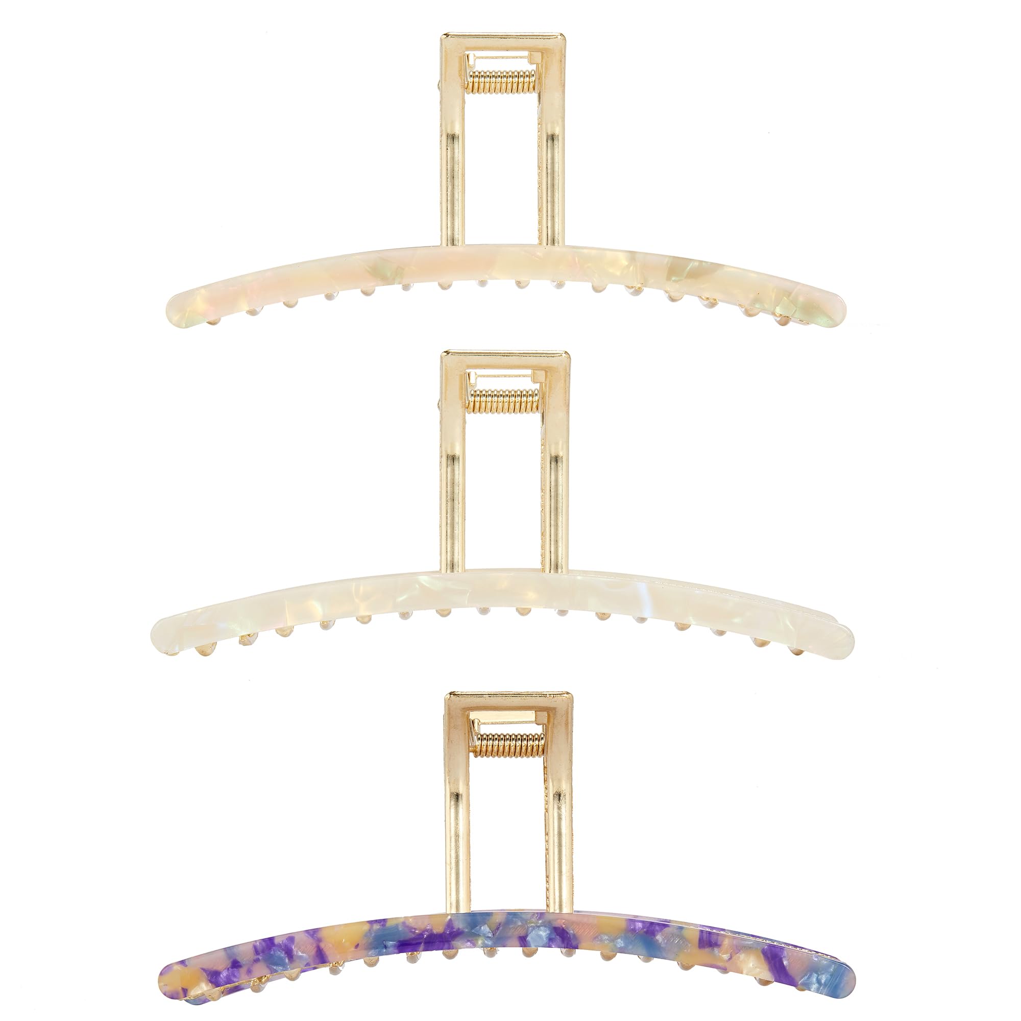 Pinzas de acetato de celulosa de 5.1 pulgadas elegantes para mujer 8