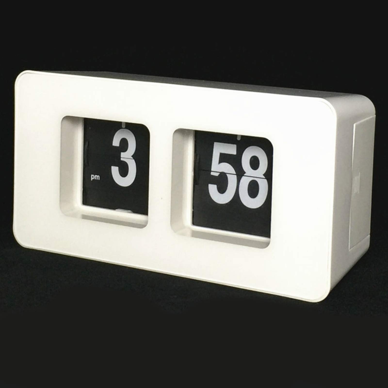 Fenteer Auto Flip Clock Schreibtisch Uhr Stumm Tisch Uhr Retro Flip Über Uhr Flip Interne Getriebe Betrieben Quarz Uhr Wanduhren dekorative - Schwarz