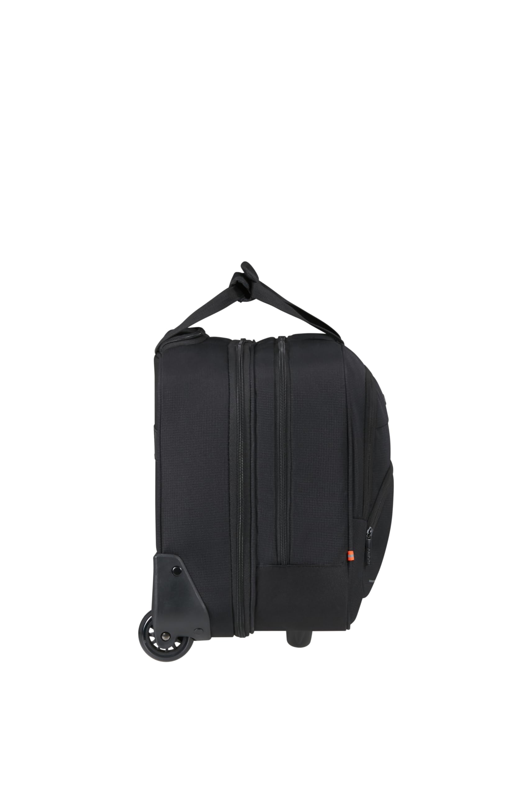 American Tourister AT WORK NXT - Borsa per laptop con rotelle 15.6", bagaglio a mano business trolley, bagaglio a mano con scomparto laptop, valigetta pilota, borsa cabina aereo, 33 L, Nero