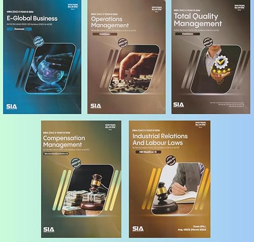 MBA III-Sem (OU) (Human Resource) Total Quality Management, Operations Management, E-Global Business, Industrial Relations And Labour Laws, Compensation Management (5 Books Set) Latest 2023-24 Edition