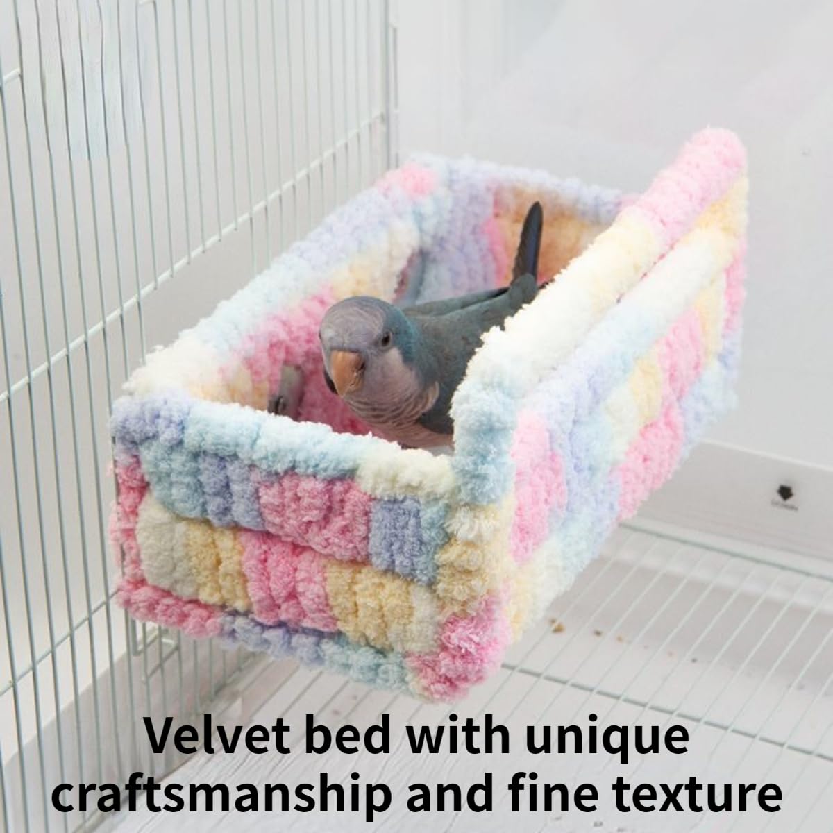 Barn Eleven Warm Bird Nest House Bed Hammock Toy for Pet Parrot Parakeet Cockatiel Conure Cockatoo African Grey Eclectus Amazon Lovebird Budgie Finch Canary Hamster Rat Chinchilla Squirrel Cage Perch
