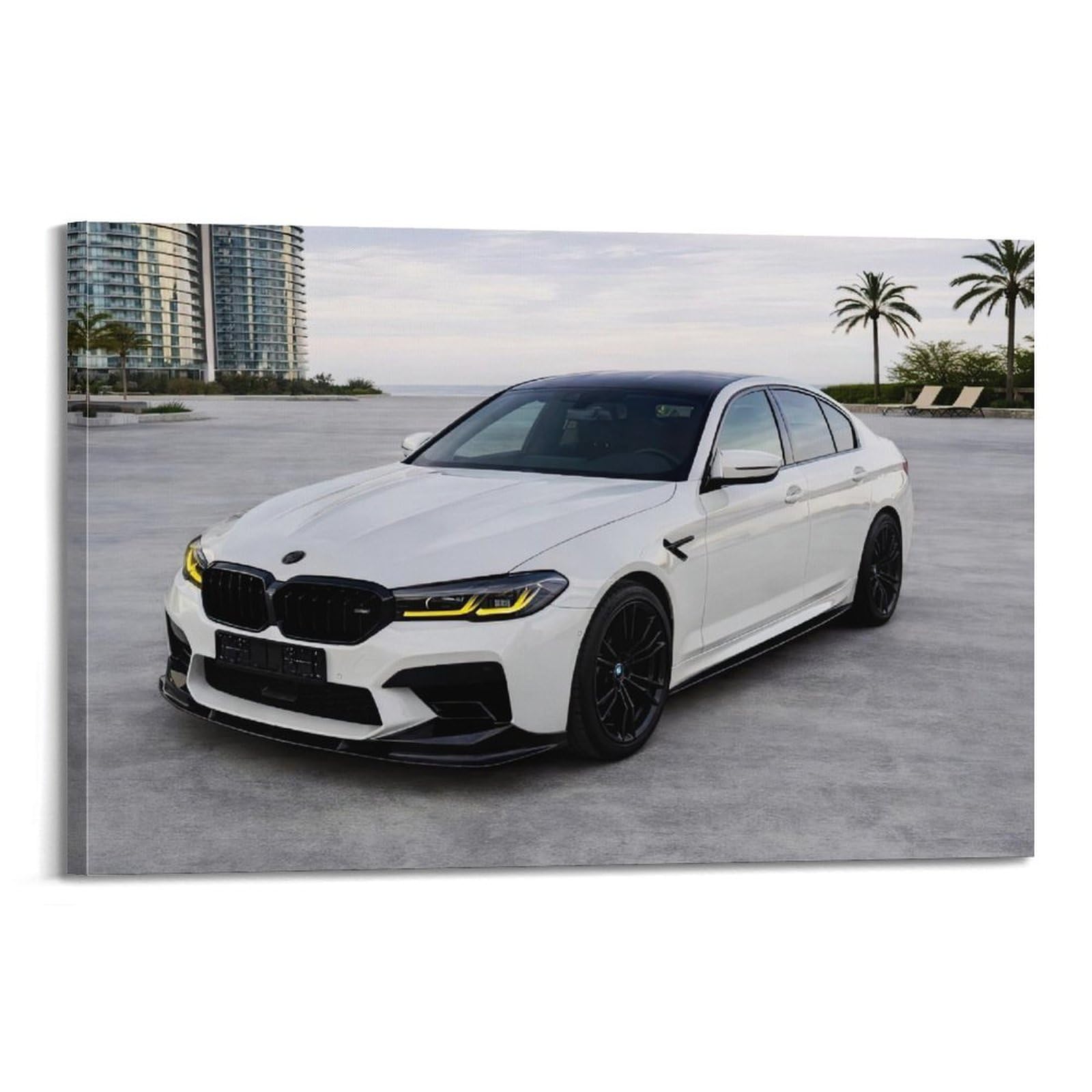 XKUGA Sport Racing M5 Competition F90 Supercar Poster Modern Decorative Canvas Prints - Ideal Wall Art for Family, Man Cave, Game Room, Boys & Girls Bedroom 24x36inch(60x90cm)