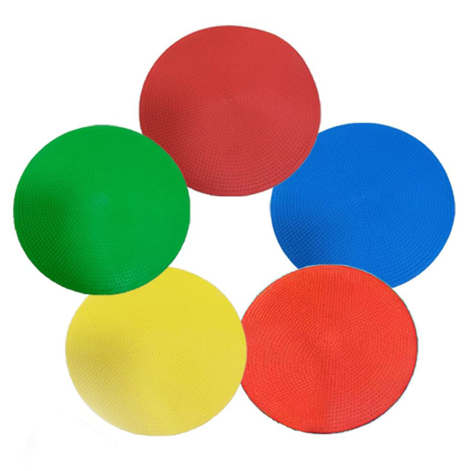 20er Set Markierungsscheiben Runde Flache Flache Sport Markierungshütchen Rutschfeste Floormarker Trainingsscheiben mit schwarzer Netztasche Flat Round Disc (19.3CM)