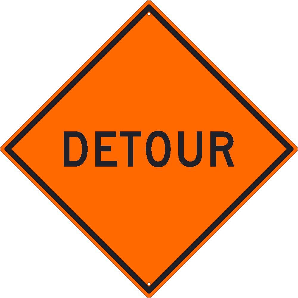 USA標識看板　DETOUR USA標識看板 DETOUR Reflective Warning Signs - Detour | Seton