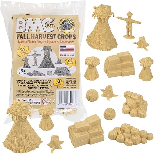 BMC Classic Marx - Juego de 21 piezas de heno de maíz y calabaza