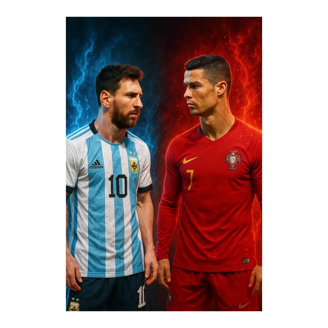 VOORKOMS Neymar Messi & CR7 Wallpaper For Home, Office Wall Poster 12x18 Inch-image-28