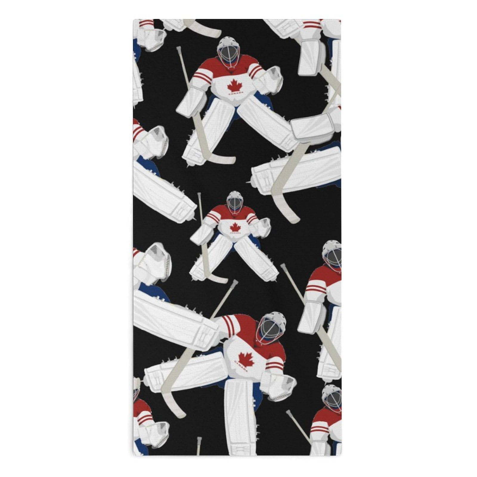 NCLQVJXZKHW Ice Hockey Goalkeeper Hand Towels Soft Face Towel Gym Bathroom Travel Hotel 13"x28"