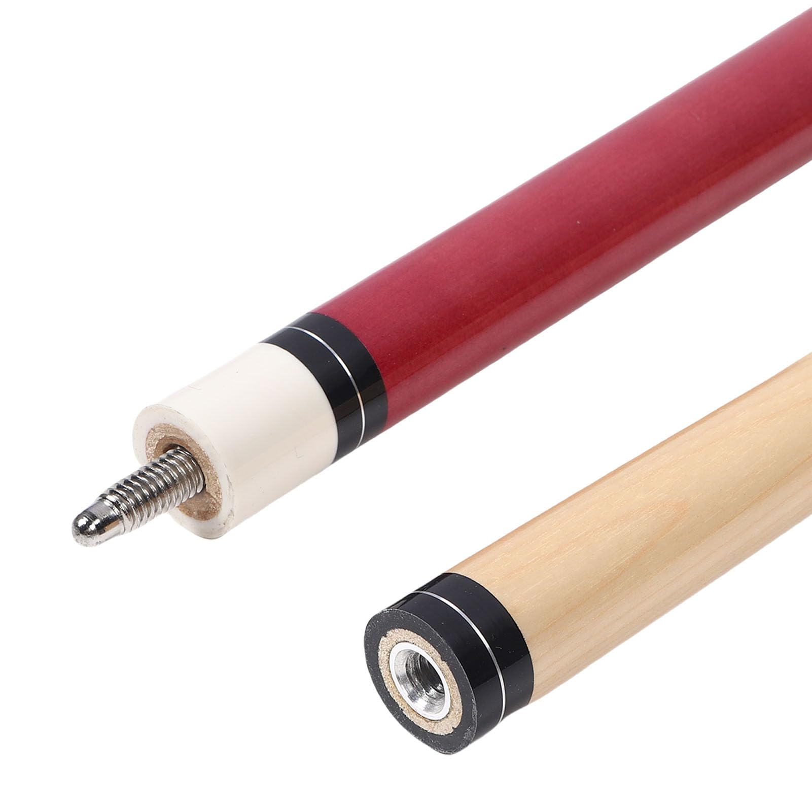Palo de Billar de Madera de Arce 1/2 con Punta de 13 Mm Billar Profesional de 2 Piezas para Control y Potencia Equilibrada en Juegos de Deportes de Mesa