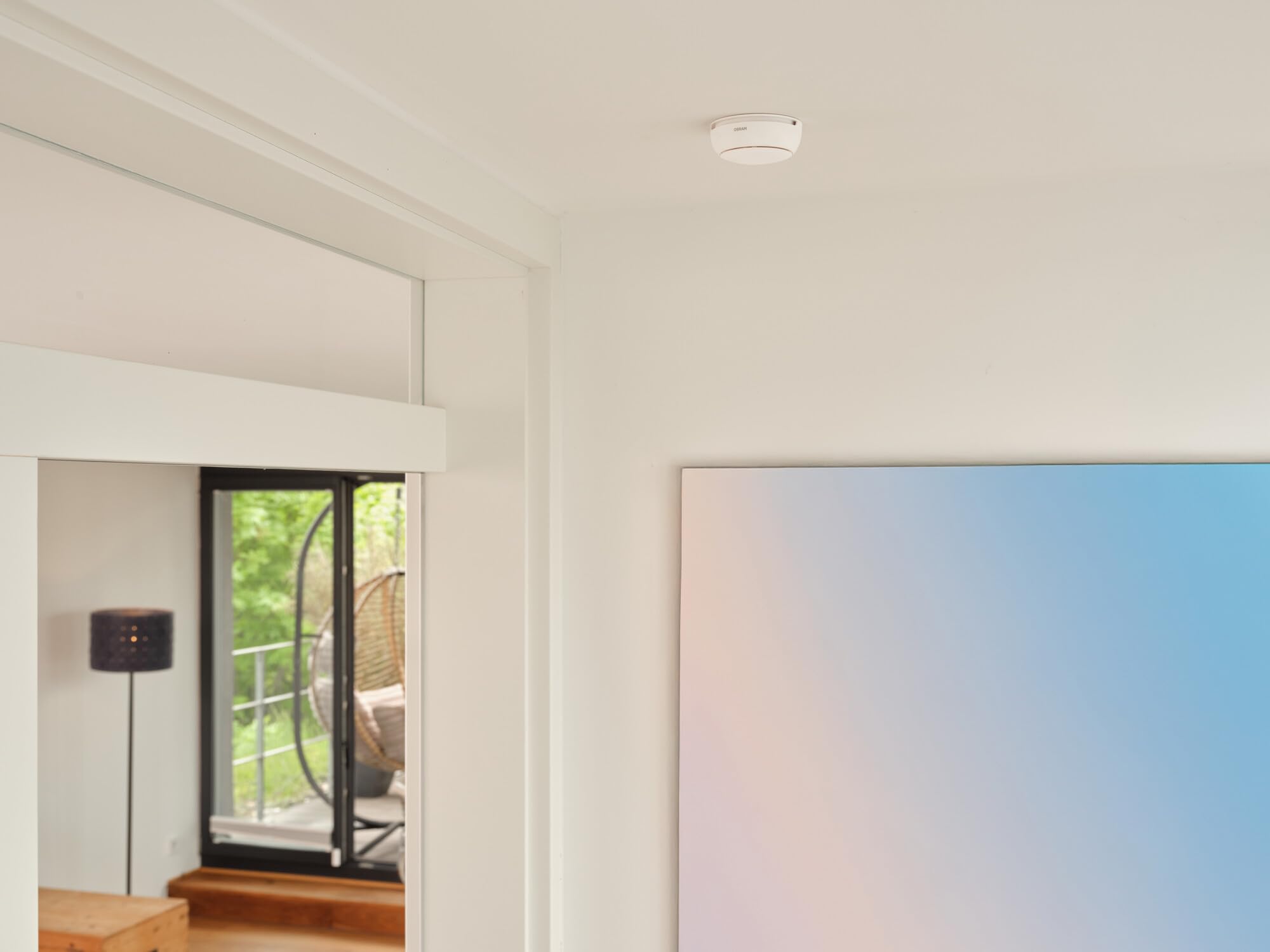 OSRAM Smart+ WiFi Détecteur de fumée, IP20, Plastique, 86 mm, Blanc
