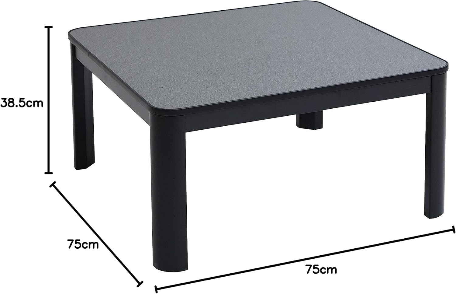 Amazon.co.jp : カジュアル こたつ テーブル 75cm 正方形 一人暮らし