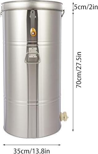 Miniatura 8 de Extractor de miel de 2 marcos Máquina de miel Extracción de apicultura Acero inoxidable Espesamiento manual de miel Máquina de apicultura