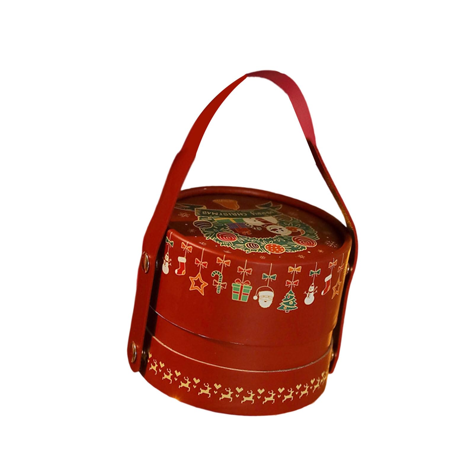 Linvimia B Decorative Holiday Storage Ox With Portable Handle Suitable For Treats Toy And Celebration Christmas Decorative Ox