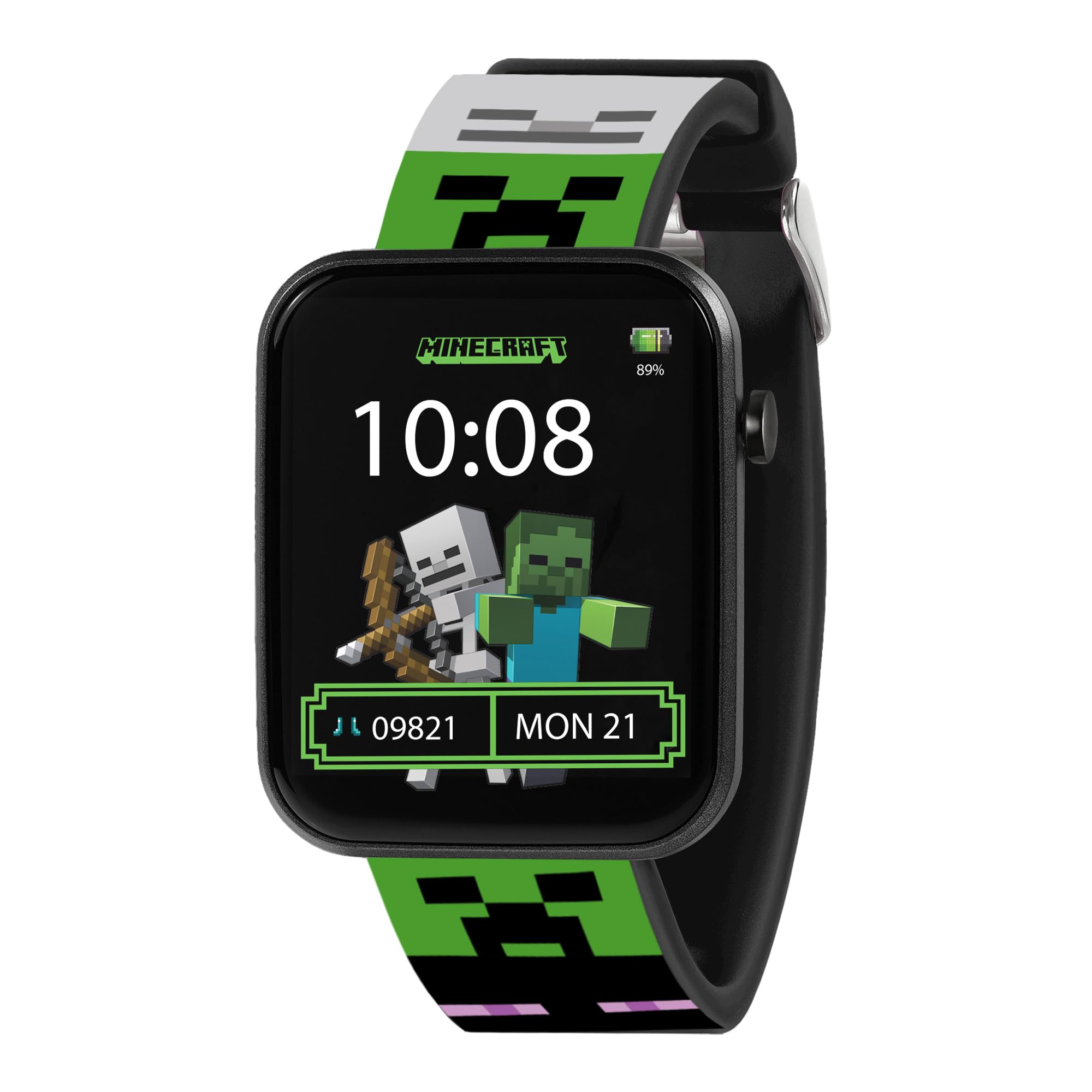 Accutime Minecraft pour enfants bracelet en silicone vert montre connectée MIN4363ARG