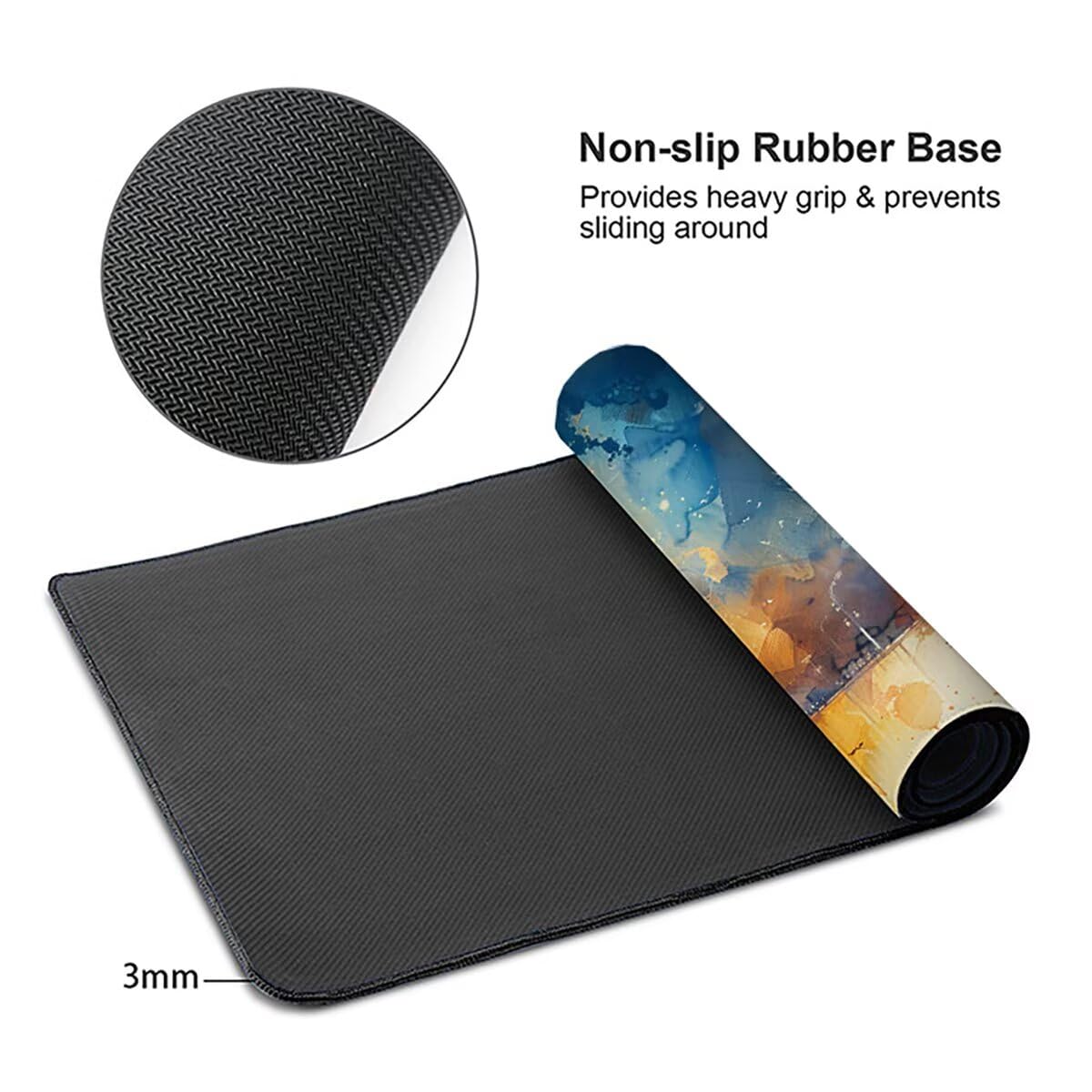 Tappetino per Mouse Gaming XXL 1200x600x3mm– Ufficio Mousepad Grande – Migliora la Velocità e la Precisione Tenuta Stabile Sottomano per Ufficio e Casa Accessori Scrivania Astratto PjY15503 N-U