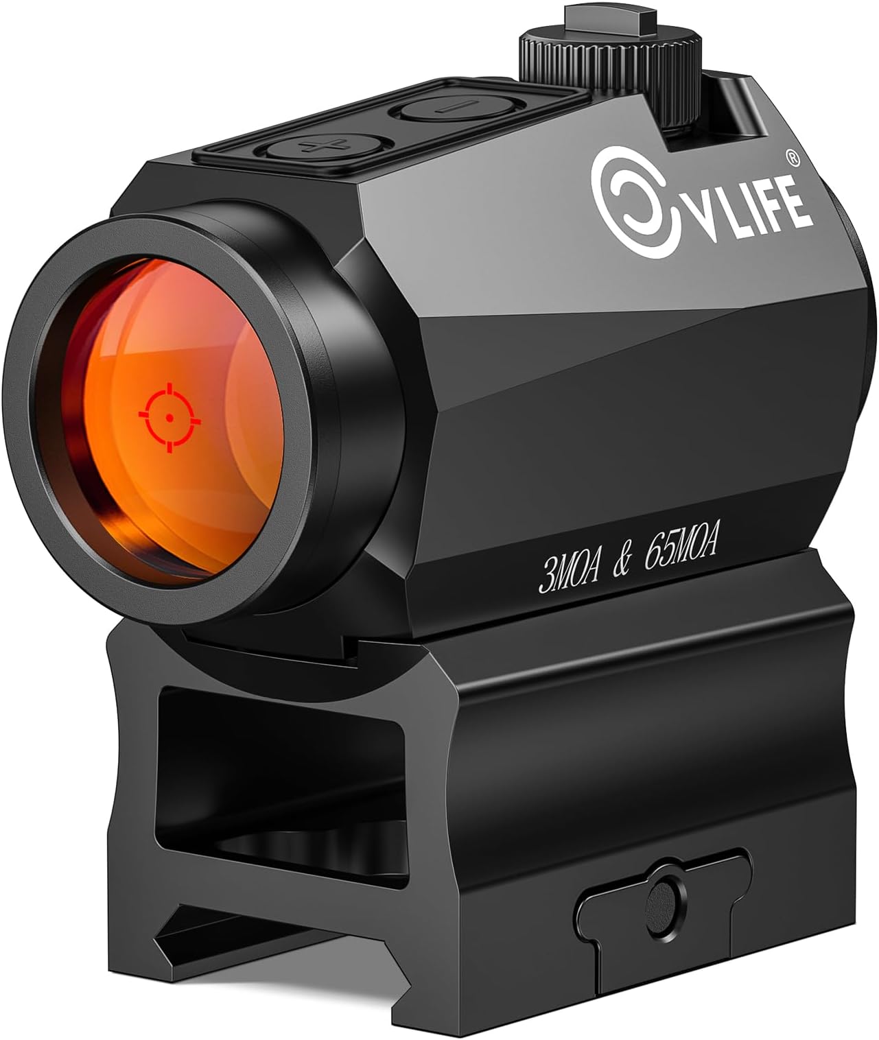 - Multiple Reticle Red Dot Sight, Motion Awake Red Dot & Circle, 1x20mm Optics Scope with Absolute Co-Witness Riser and Low Mount for 21mm Picatinny, IPX7 Waterproof & Fogproof, 50,000H Runtime